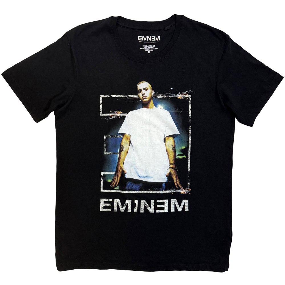 Eminem - Eminem Pose Heren Tshirt - Zwart